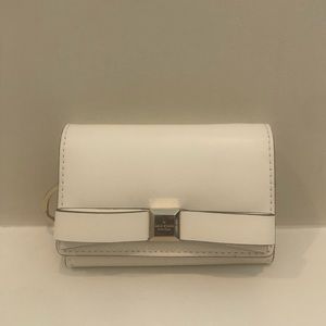 Kate Spade White Keychain Wallet with Bow